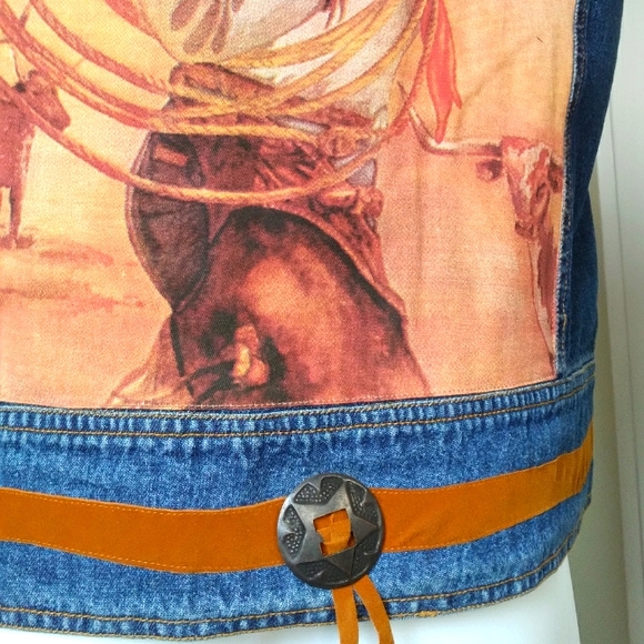 WEARABLE ART! Vintage Custom Vest. Doreman Burns Cowgirls by Gordon & James. - Picture 3 of 12